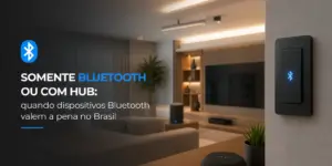 Sala de estar moderna com dispositivos Bluetooth no Brasil