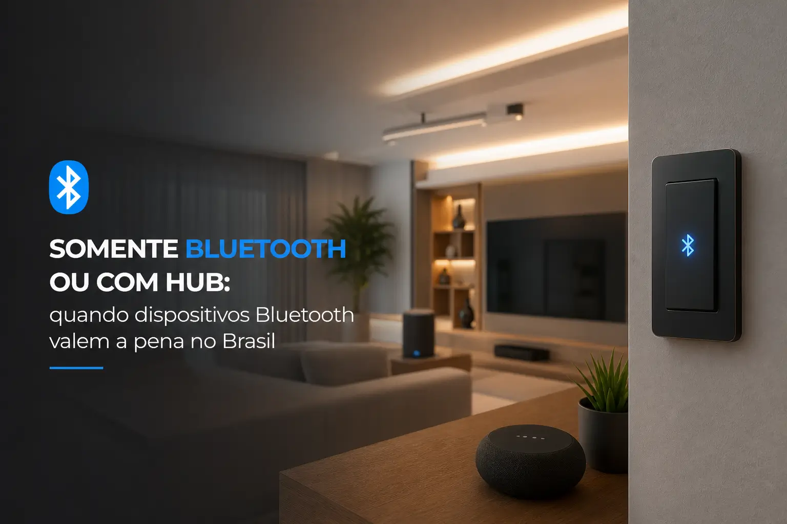 Sala de estar moderna com dispositivos Bluetooth no Brasil