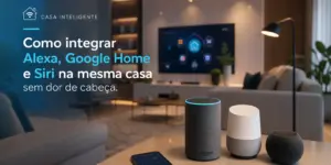 Sala moderna com mesa iluminada e dispositivos inteligentes