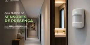 Corredor moderno com sensor de presença e iluminação embutida